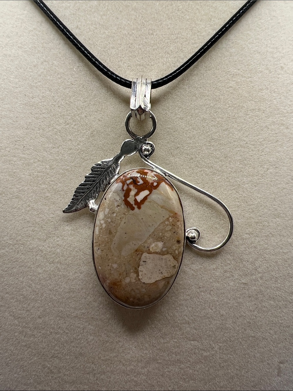 Crazy Lace Agate Pendant Necklace - Picture 1 of 3